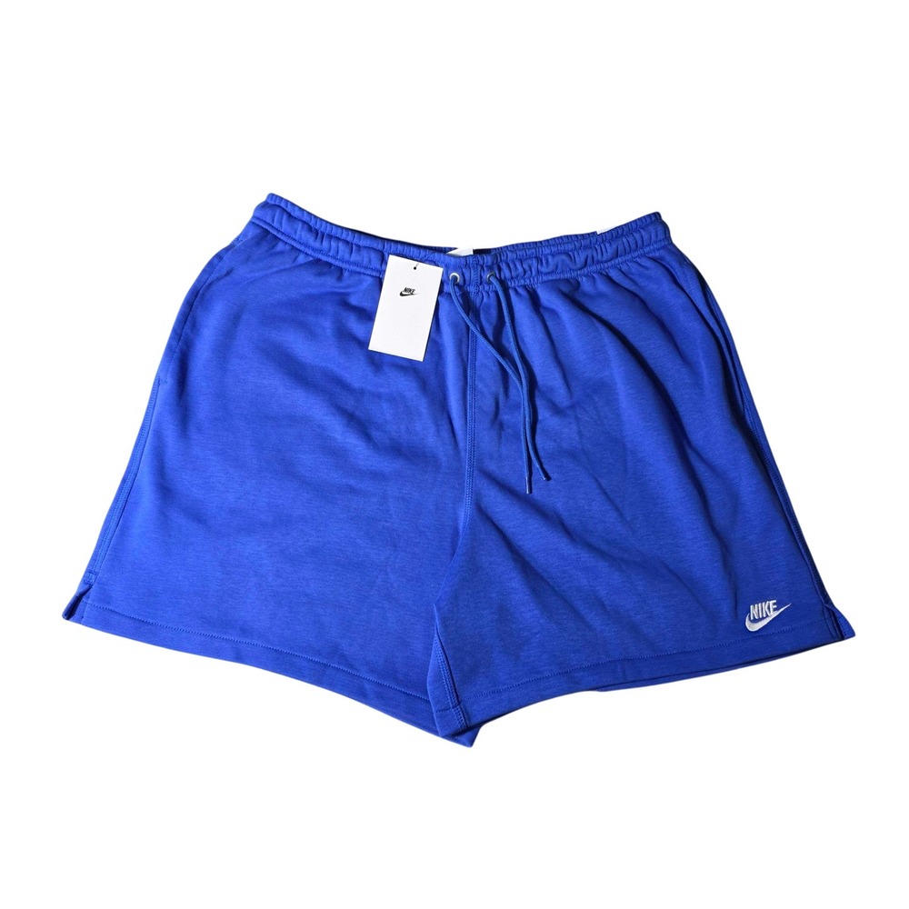 Nike Club French Terry Flow Shorts Men's Large Royal Blue White NWT FN3520-480
